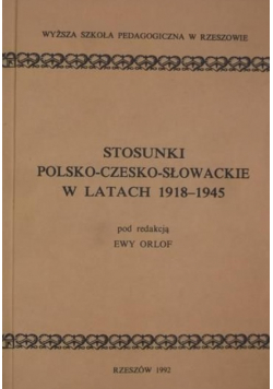 Stosunki polsko czesko słowackie w latach 1918 1945