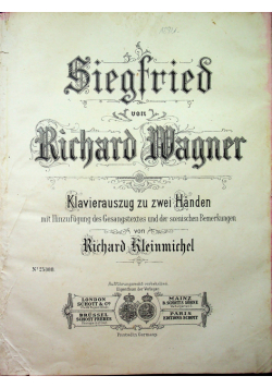 Siegfried von Richard Wagner 1892 r.