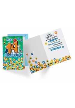 Karnet PR-338 Urodziny 14 chłopiec