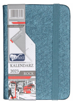 Kalendarz 2023 A7 tyg. Rock perłowy ELEFANT