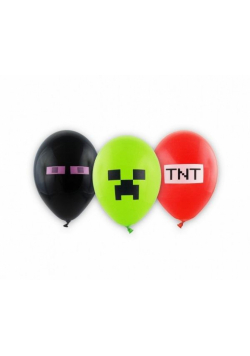 Balony premium Piksele klocki 30cm 6szt
