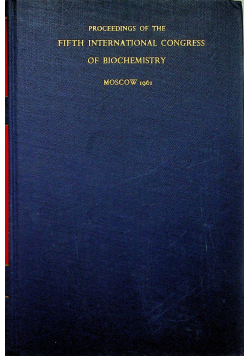 Proceedings of the fifth international congress of biochemistry Volume III