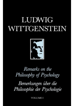 Remarks on the Philosophy of Psychol V1
