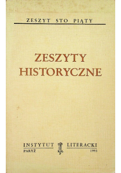 Zeszyty historyczne zeszyt 105