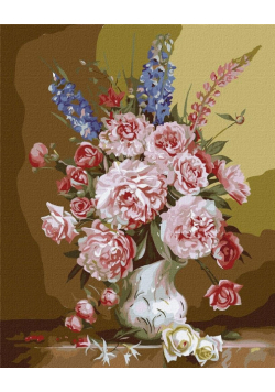 Malowanie po numerach - Magiczne piwonie 40x50cm