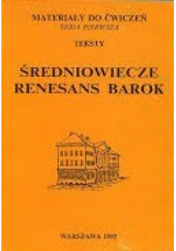 Średniowiecze renesans barok