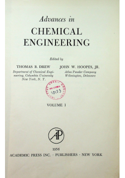Advances in Chemical Engineering vol 1