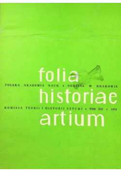 Folia historia artium tom XIV