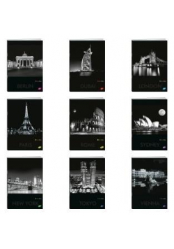 Zeszyt A5/80K linia CITIES BY NIGHT MIX (10szt)