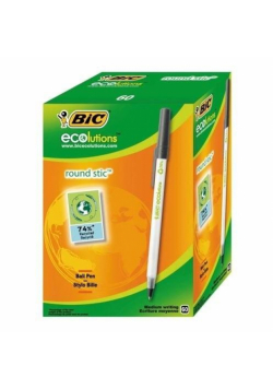 Długopis Round Stic Ecolutions czarny BIC (60szt)
