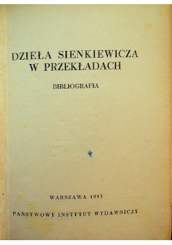 Dzieła Sienkiewicza w przekładzie 1953 r.