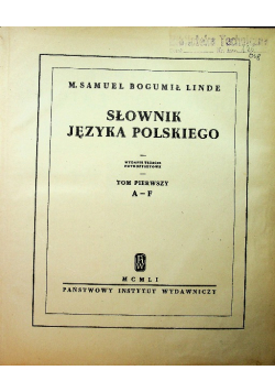 Słownik języka polskiego tom 1