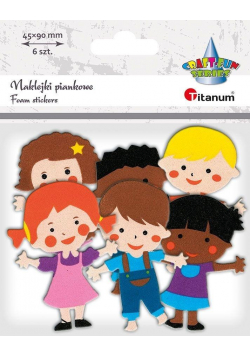 Naklejki piankowe dzieci mix 6szt