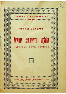 Żywoty sławnych mężów 1937 r