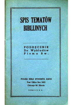 Spis tematów biblijnych