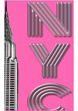 New York City Chrysler Building pink  Drawing Writing creative blank journal