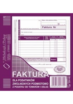 Faktura dla podatników zwolnionych...204-4E