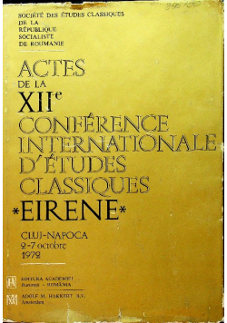 Actes de la XII conference internationale