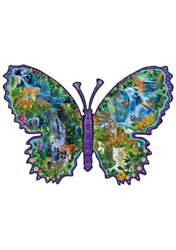 Puzzle 1000 Motyl i las tropikalny, Ruth Sanderson