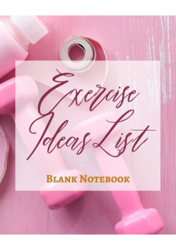 Exercise Ideas List - Blank Notebook - Write It Down - Pastel Rose Gold Pink - Abstract Modern Contemporary Unique Art