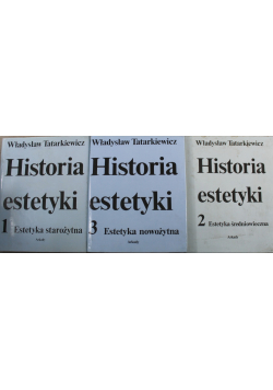 Historia estetyki tom 1 do 3
