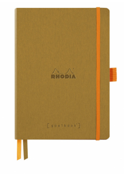 Notes Rhodia Rhodiarama Goalbook gold  A5 - kropki - Softcover