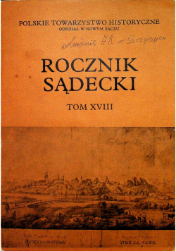 Rocznik sądecki tom XVIII