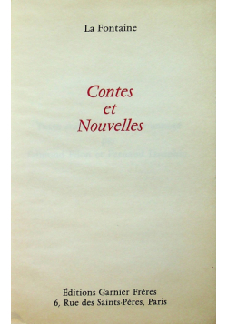 Contes et Niuvelles