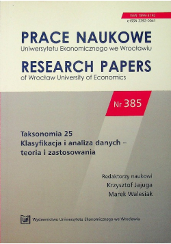 Taksonomia 25 Klasyfikacja i analiza danych teoria i zastosowania
