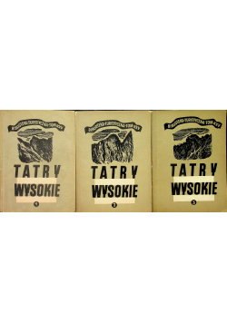 Tatry Wysokie 3 tomy