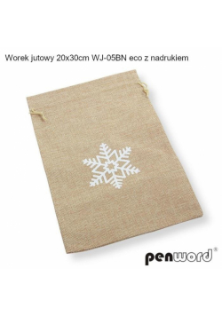 Woreczek jutowy eco z nadrukiem 30x20cm