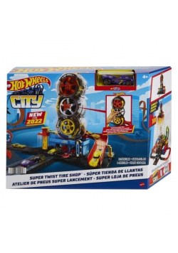 Hot Wheels City Wyścigowy warsztat opon zestaw