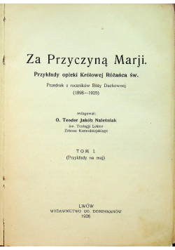 Za przyczyną Maryji tom 1 1926 r.