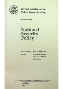 National Security Policy