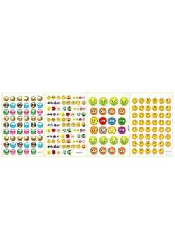 Naklejki papierowe Mini MKJ-013 - Emotki (100szt)