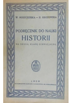 Podręcznik do nauki historji 1934 r.