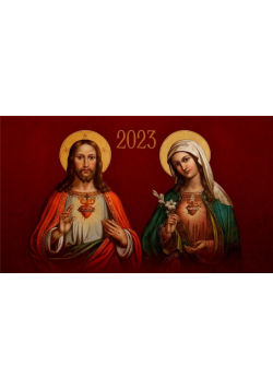 Kalendarz 2023 trójdzielny - Serce Jezusa, Serce..