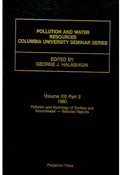 Pollution and water resources Columbia University Seminar series