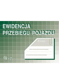 Ewidencja przebiegu pojazdu A5 K-17