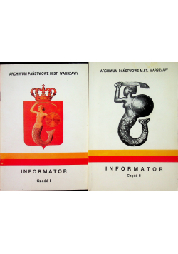 Archiwum państwowe M St warszawy informator 2 tomy