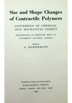 Size and Shape Changes of Contractile Polymers