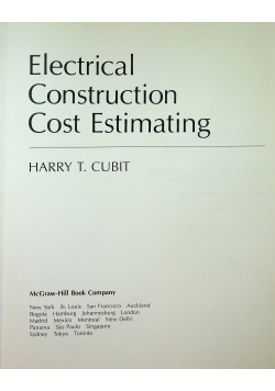 Electrical construction cost estimating