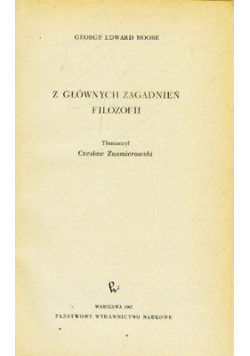 Z głównych zagadnień filozofii