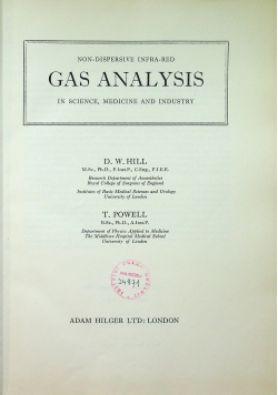 Gas analysis in science medicine and industry
