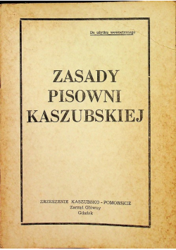 Zasady pisowni kaszubskiej