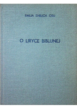 O liryce biblijnej