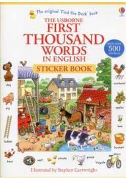 First Thousand Words in English Sticker Book Nowa