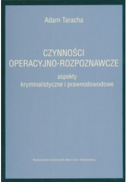 Czynności operacyjno rozpoznawcze