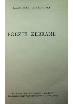 Wierzyński poezje zebrane