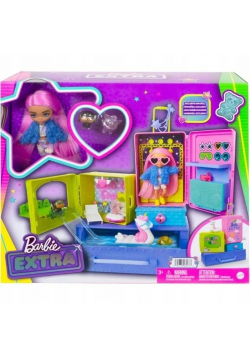 Barbie Extra zestaw+mała lalka+zwierzątka